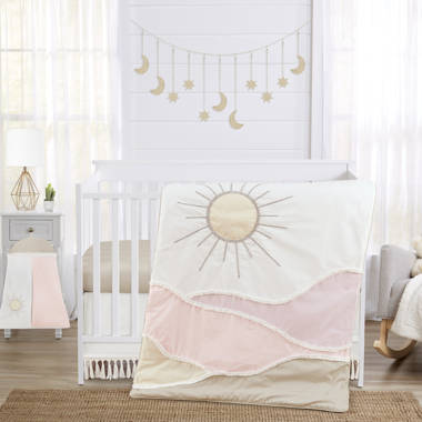 White eyelet crib clearance bedding